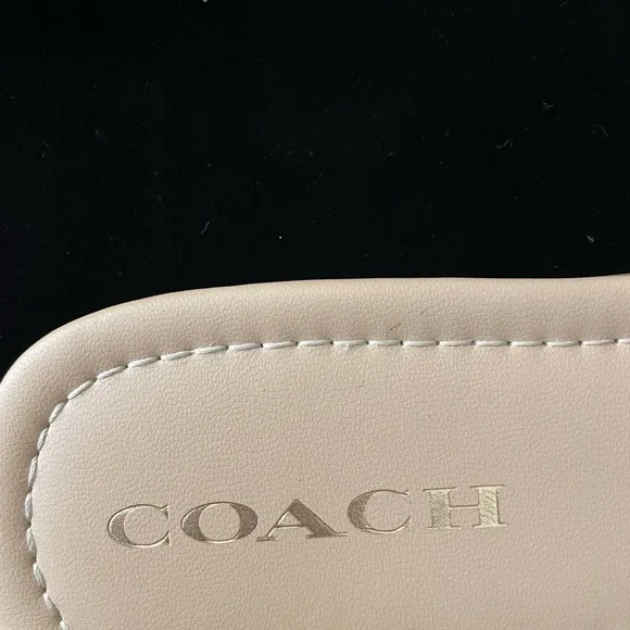 Coach Women's Black and Gold Slide Sandals - Picture 3 of 5